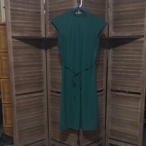 Chic Forest Green Midi Dress